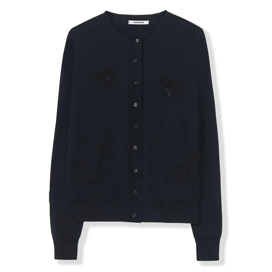 Cordera - Cárdigan de lana merino | Azul oscuro