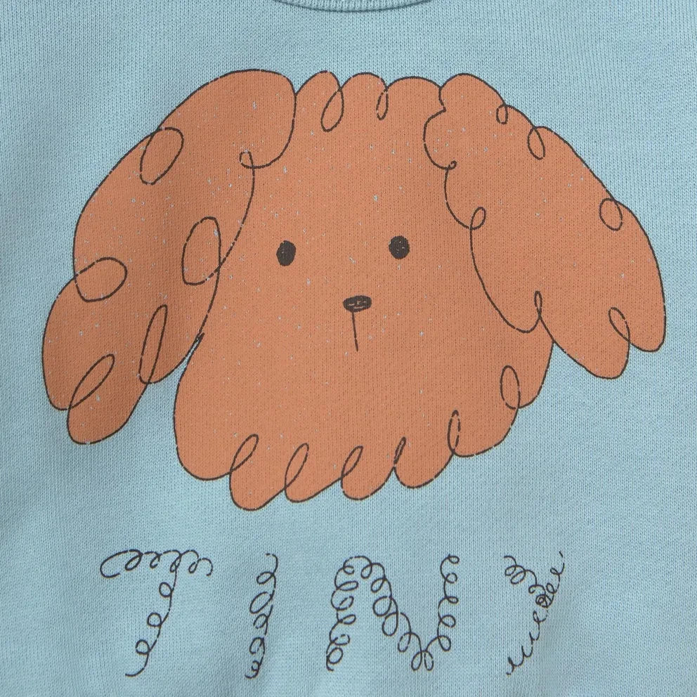 Tinycottons - Organik Pamuklu Köpek Sweatshirt | Açık Mavi