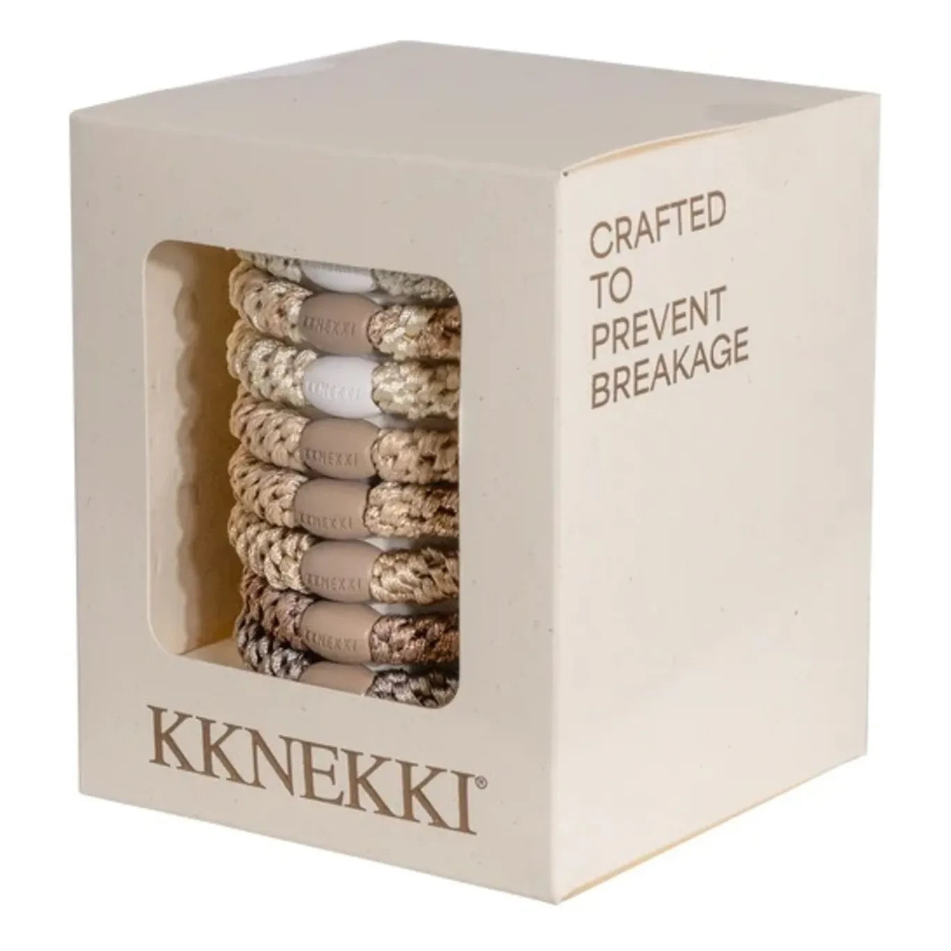 Bon Dep - Set de gomas para el pelo Kknekki Nude Edition de 8 unidades | Natural