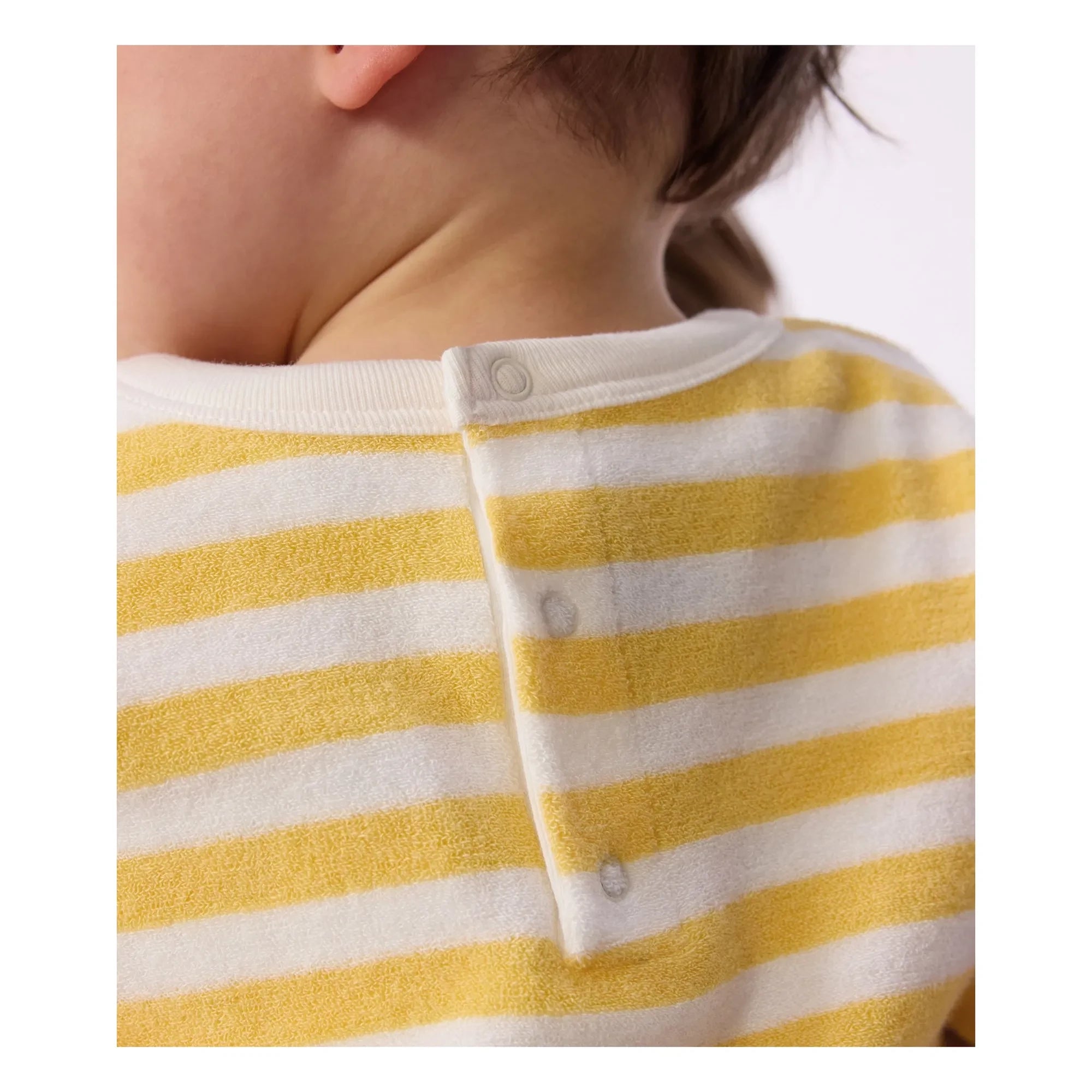 Petit Bateau - Sudadera de felpa a rayas | Amarillo