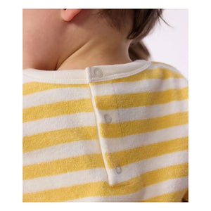 Petit Bateau - Sudadera de felpa a rayas | Amarillo