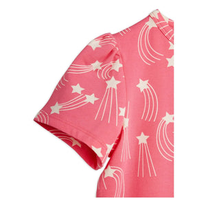 Mini Rodini - Camiseta de Algodón Orgánico con Estrellas | Rosa