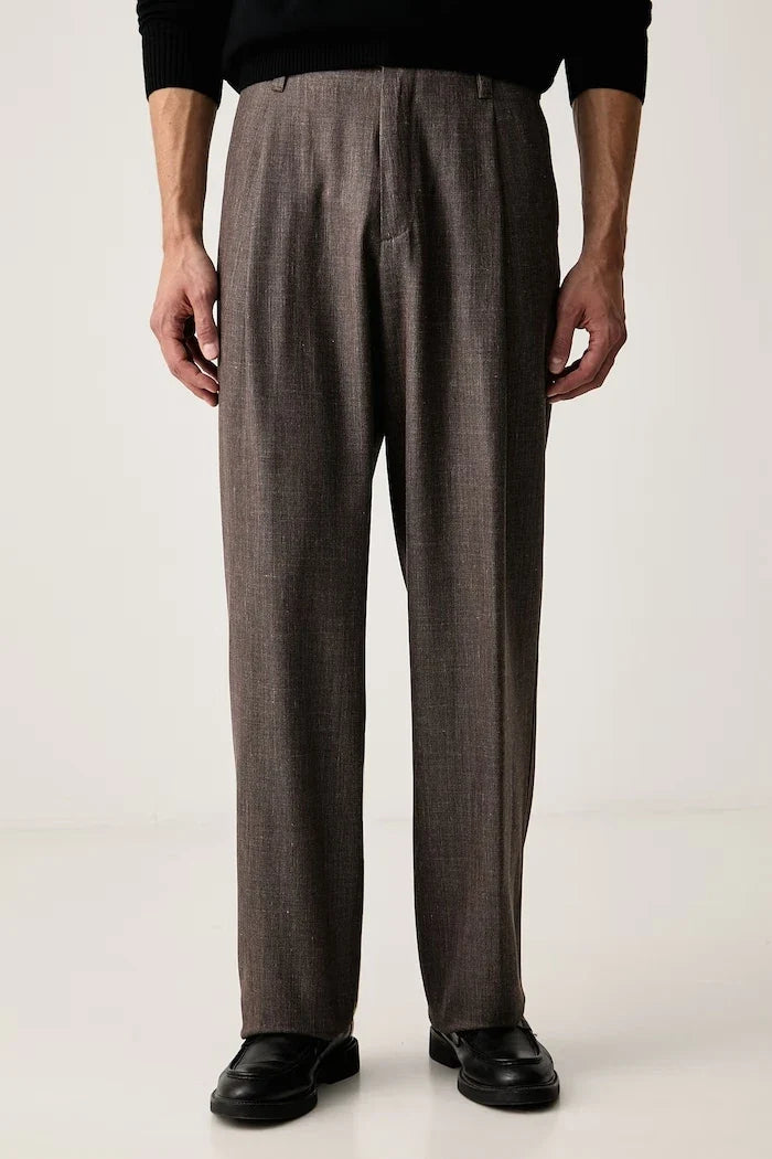 Pantalones de vestir de lana para hombre