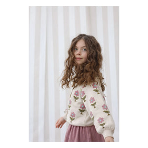 Lililotte - Cárdigan Carla Fleurs Algodón Orgánico | Crudo
