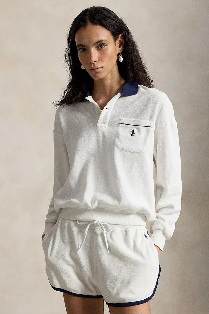 Polo Ralph Lauren sudadera de algodón para mujer LT WT COTTON TERRY-KNT-POLO