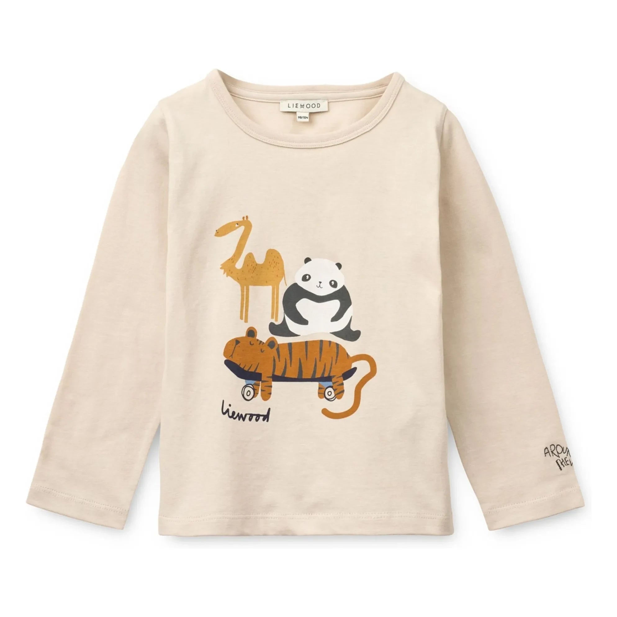 Liewood - Camiseta de algodón orgánico Apia Animal | Crudo
