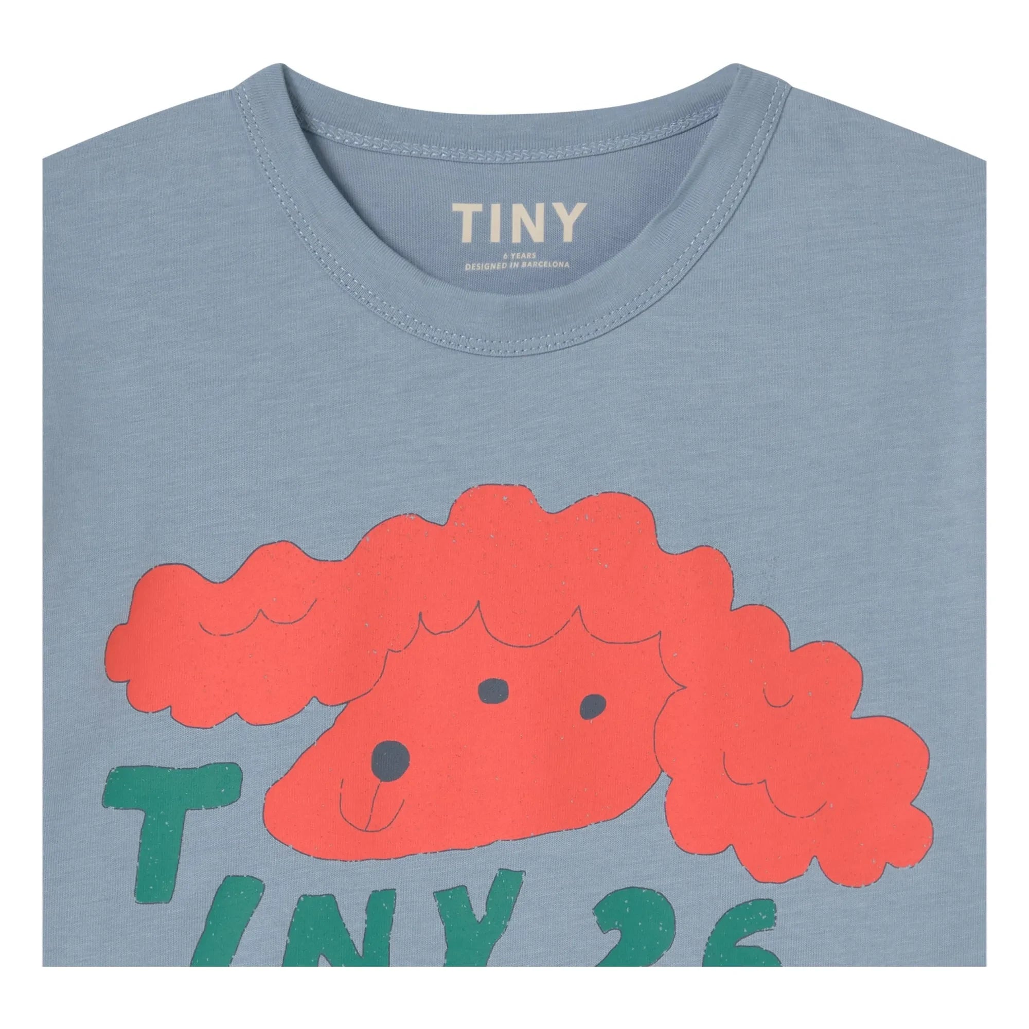 Tinycottons - Camiseta de algodón orgánico Tiny 26 | Azul grisáceo