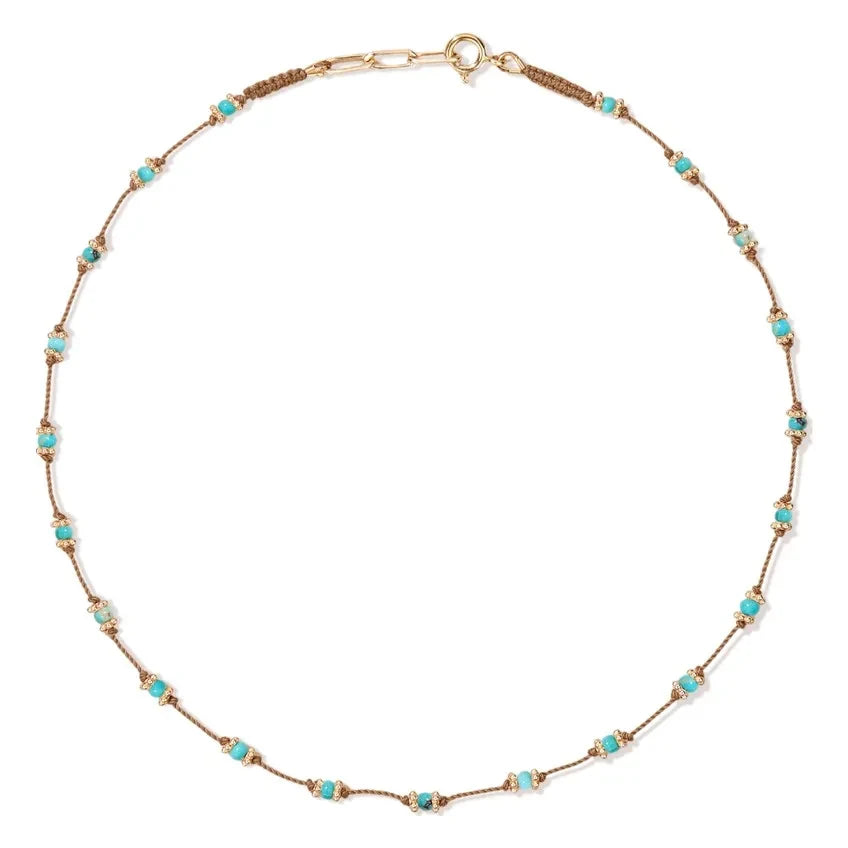 Tityaravy - Collar de loto turquesa | Azul