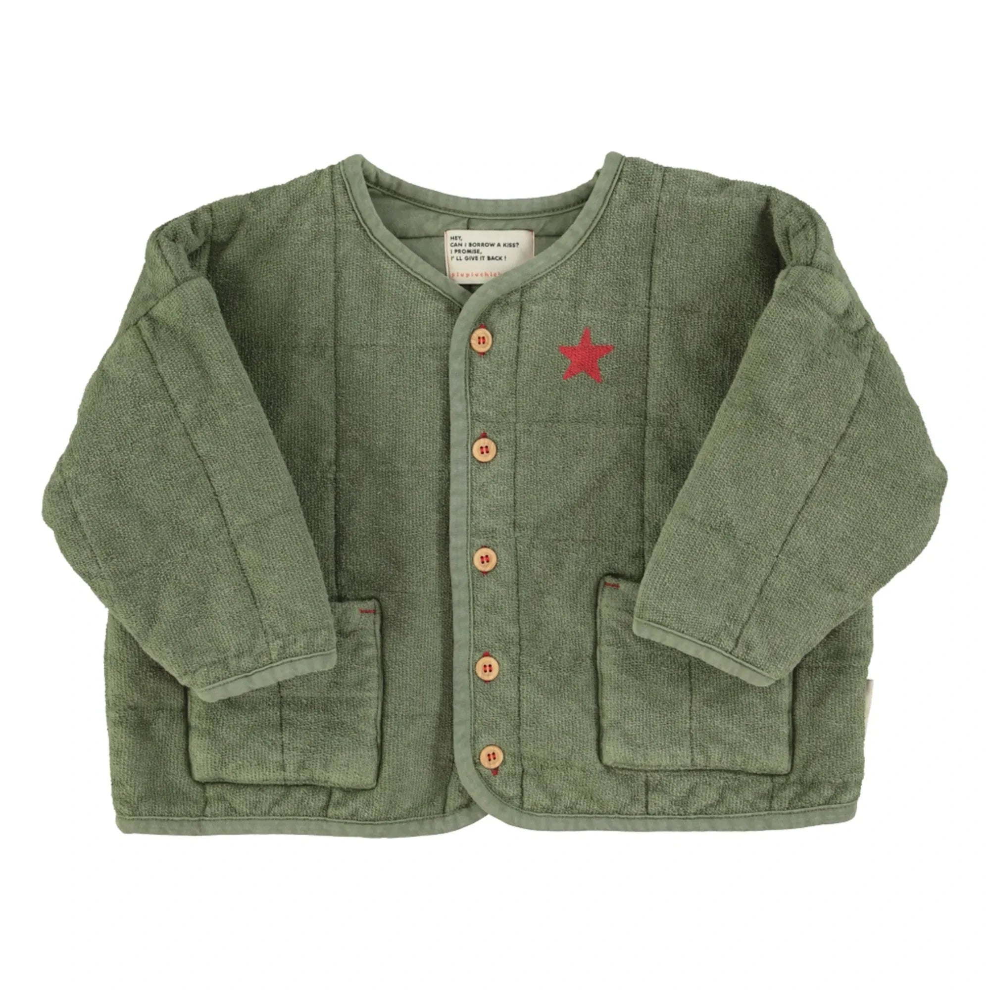 Piupiuchick - Piupiuchick Chaqueta acolchada de algodón orgánico Est 2042 | Verde Oscuro