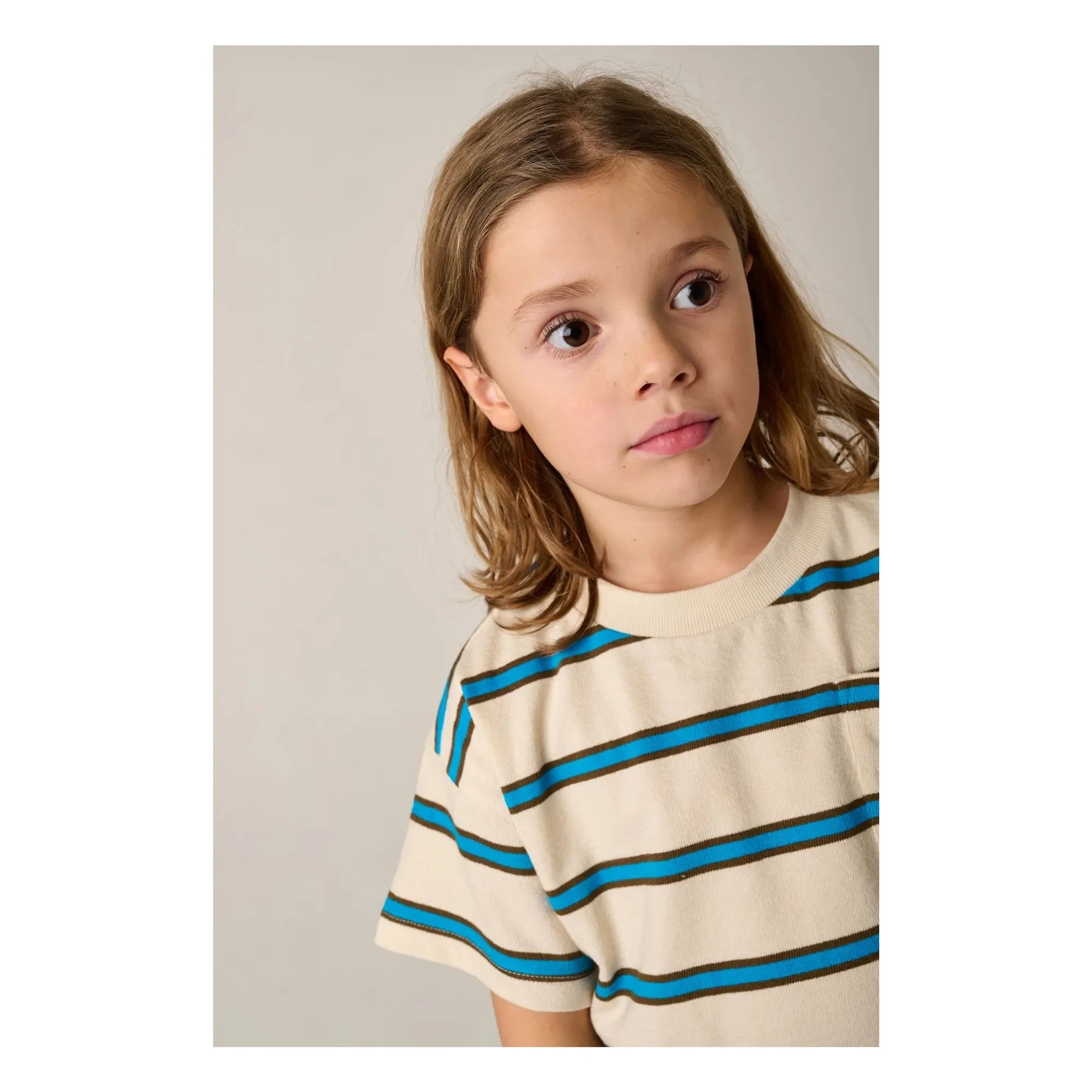 Tumble N'Dry - Camiseta Oceano Oversize de Algodón Orgánico a Rayas | Azul