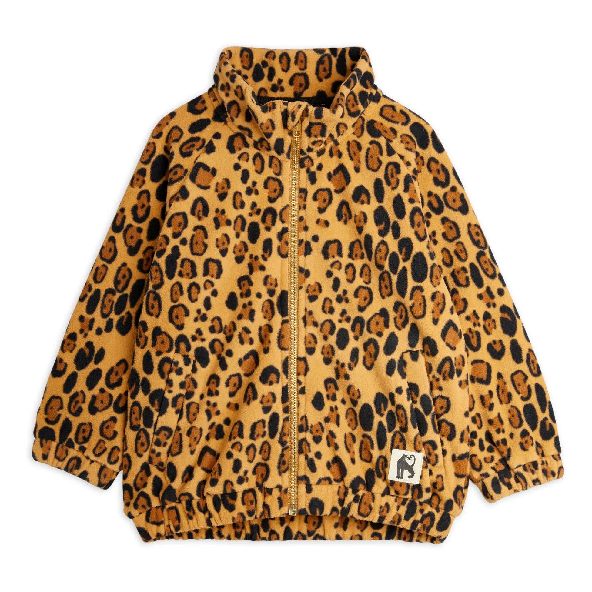 Mini Rodini - Chaqueta de Leopardo de Poliéster Reciclado | Beige