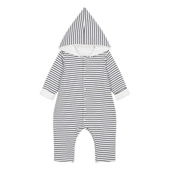 Petit Bateau - Mono largo con capucha | Azul marino