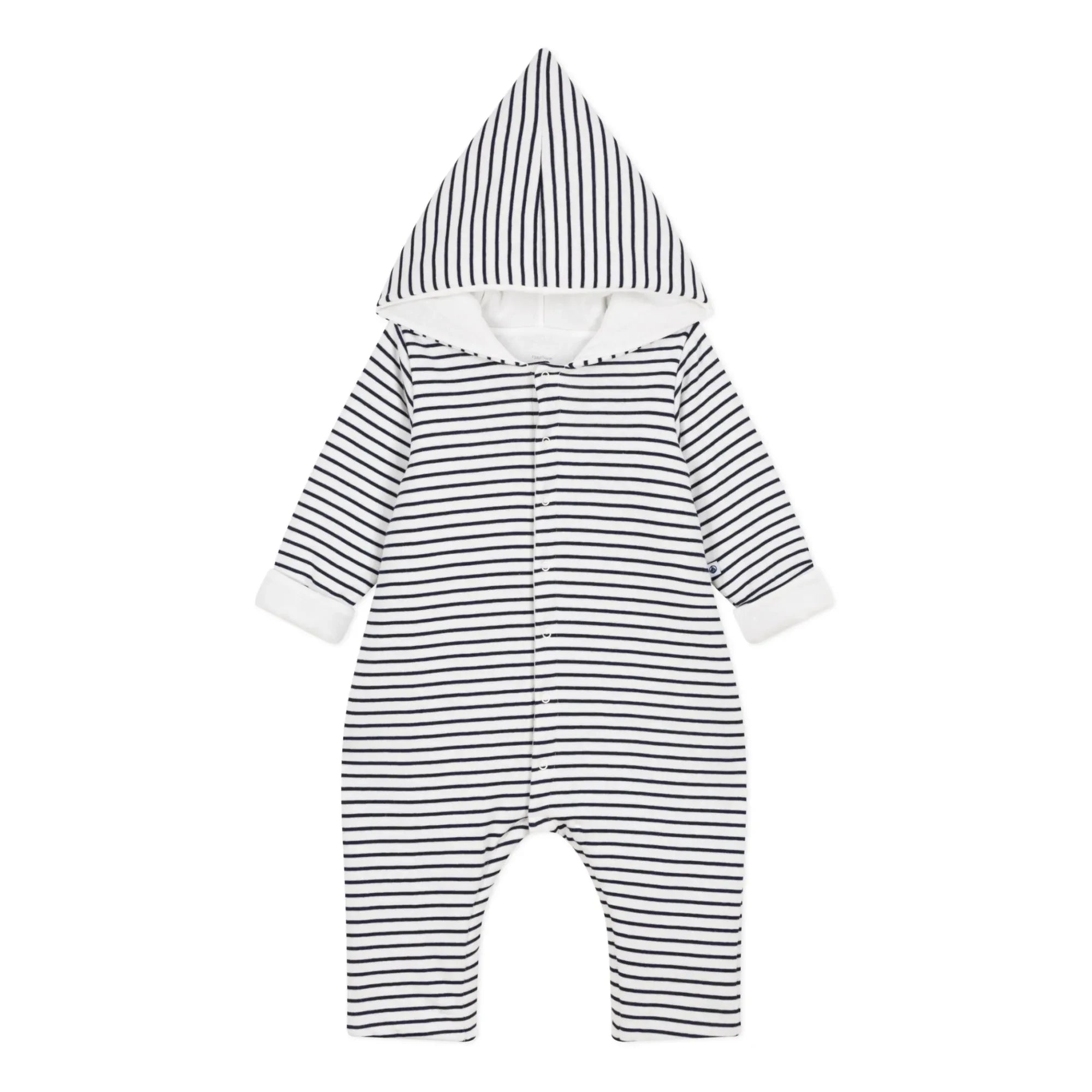 Petit Bateau - Mono largo con capucha | Azul marino