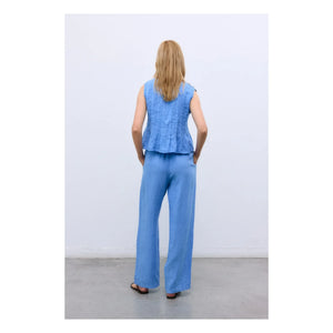 the new society - Melissa Pantalones de lino | Azul