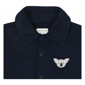 Donsje - Pelele Koala Piebe de algodón orgánico | Azul marino