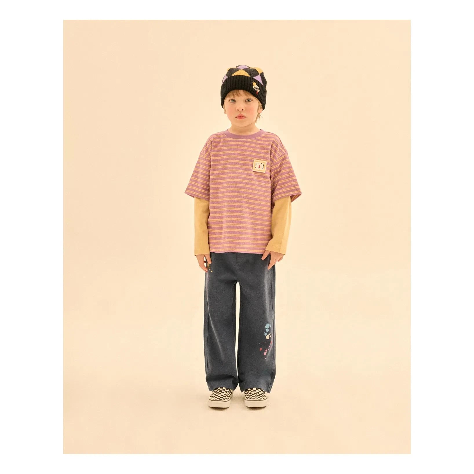 Jelly Mallow - Camiseta de rayas en capas | Morado