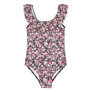 Tumble N'Dry - Bañador con volantes y estampado floral Teresina de fibras recicladas | Rosa