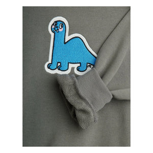 Mini Rodini - Sudadera Dino Patch de algodón orgánico | Gris