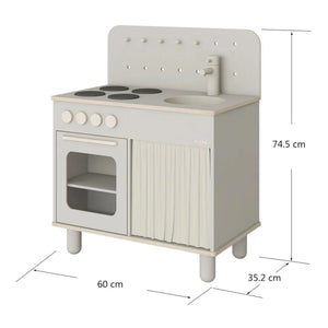 Flexa - Cocina de juguete de madera | Gris claro