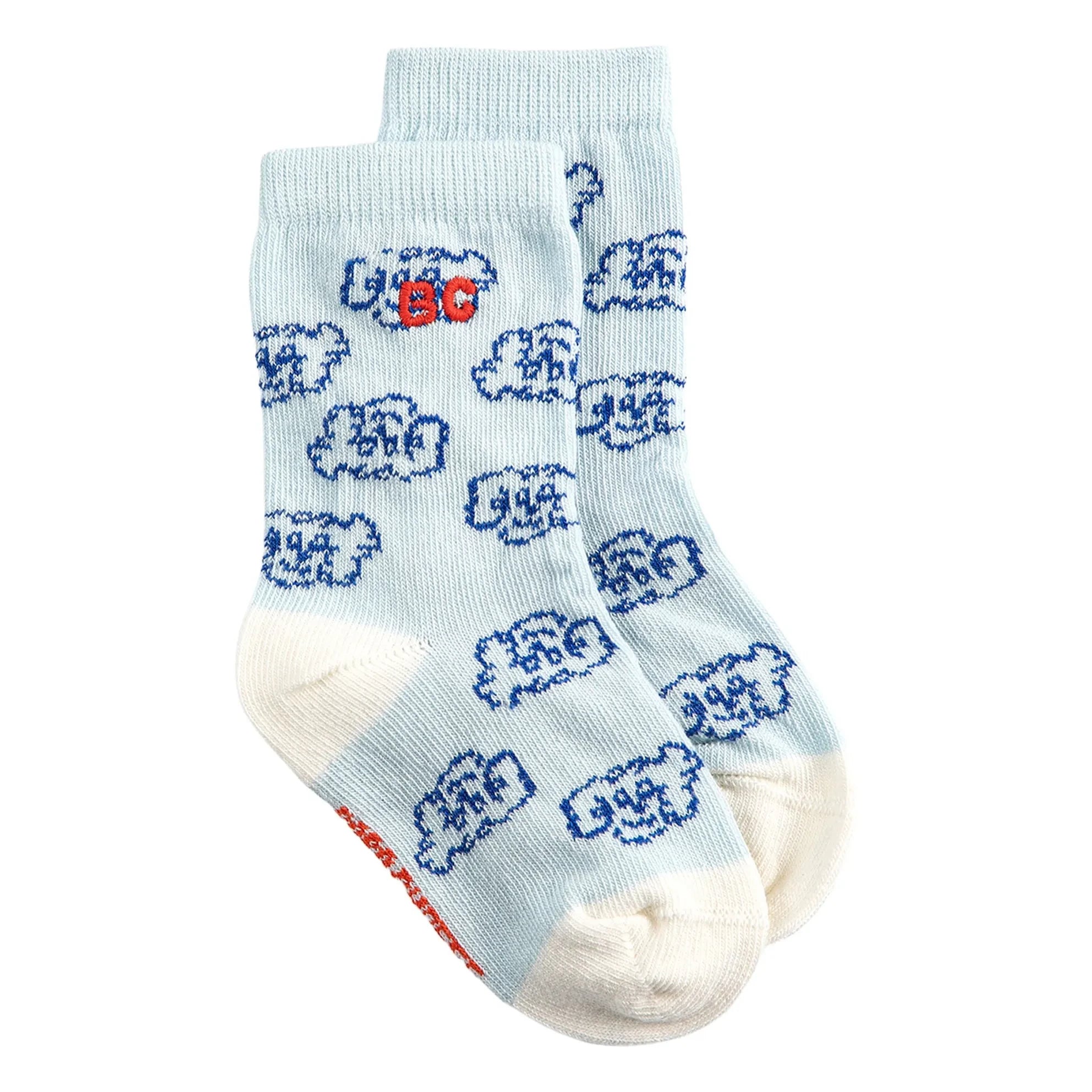 Bobo Choses - Set de 2 pares de calcetines de perro de algodón orgánico | Azul claro