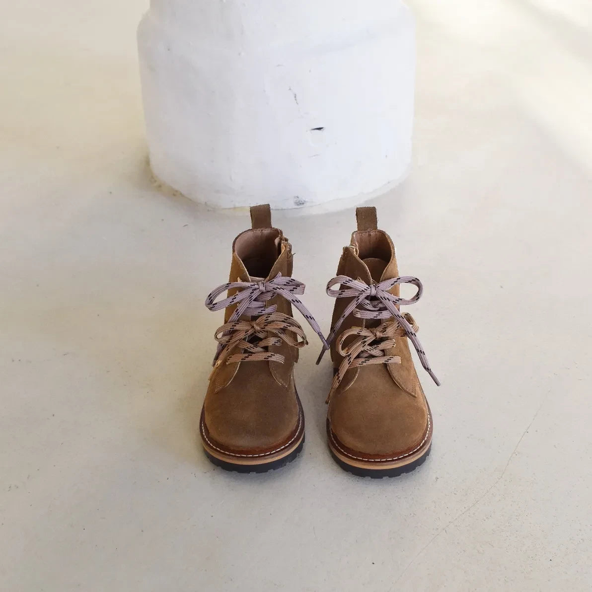 du Loua - Botas Charly de ante con cordones | Beige