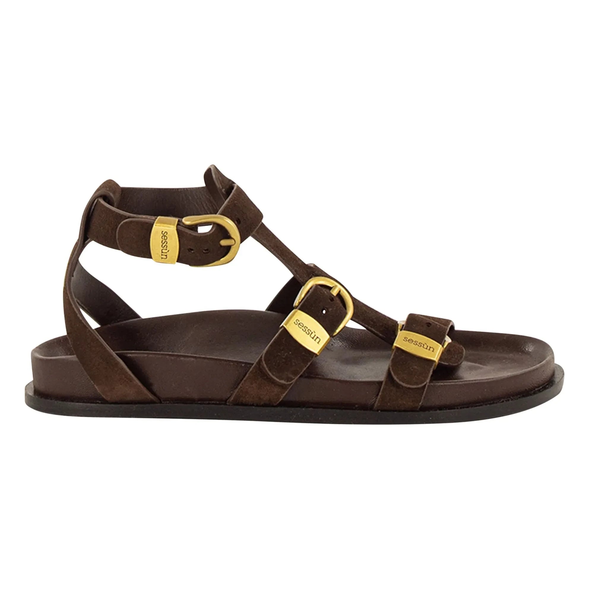 Sandalias de cuero Sessùn - Romulus | Chocolate