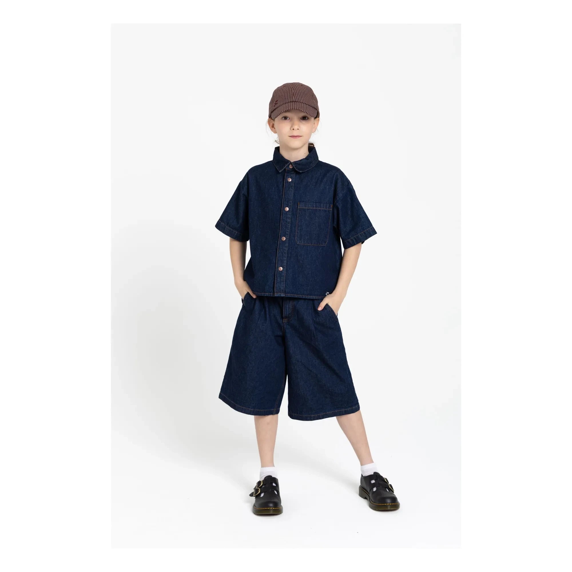 Finger in the nose - Pantalón corto Bermuda Denim Tate | Azul oscuro