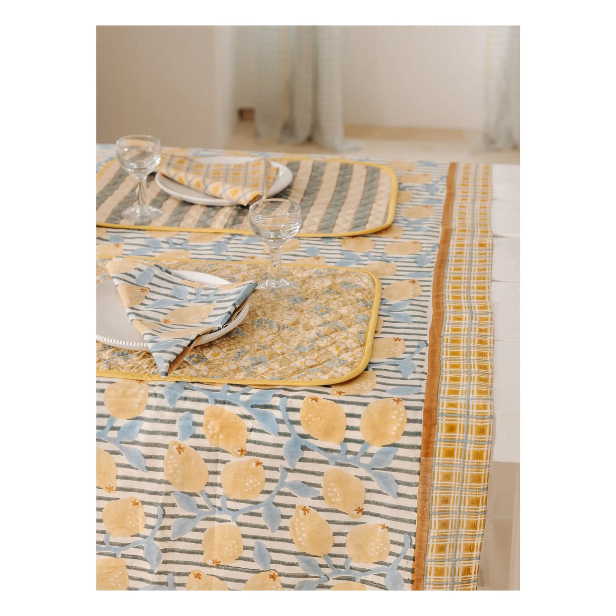 Le Monde Sauvage - Servilleta Sicily - Juego de 8 | Amarillo
