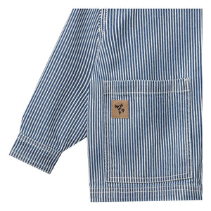 Wheat - Chaqueta de algodón orgánico a rayas Cole Denim | Azul
