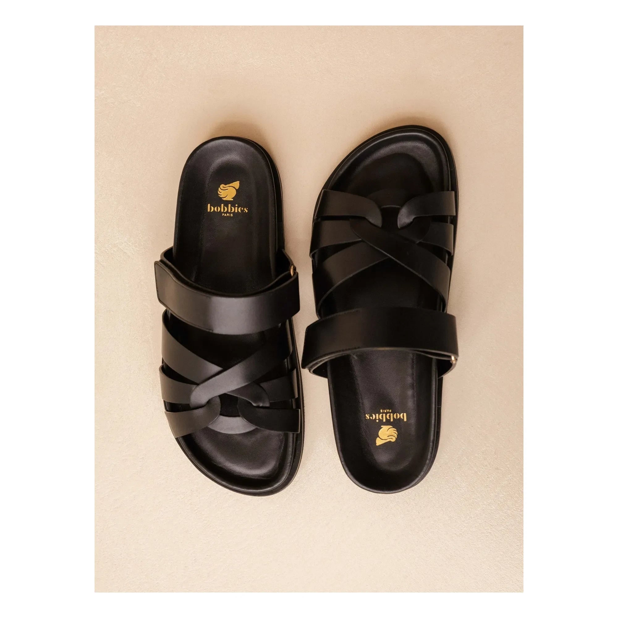Bobbies - Sandalias de piel Atlas | Negro