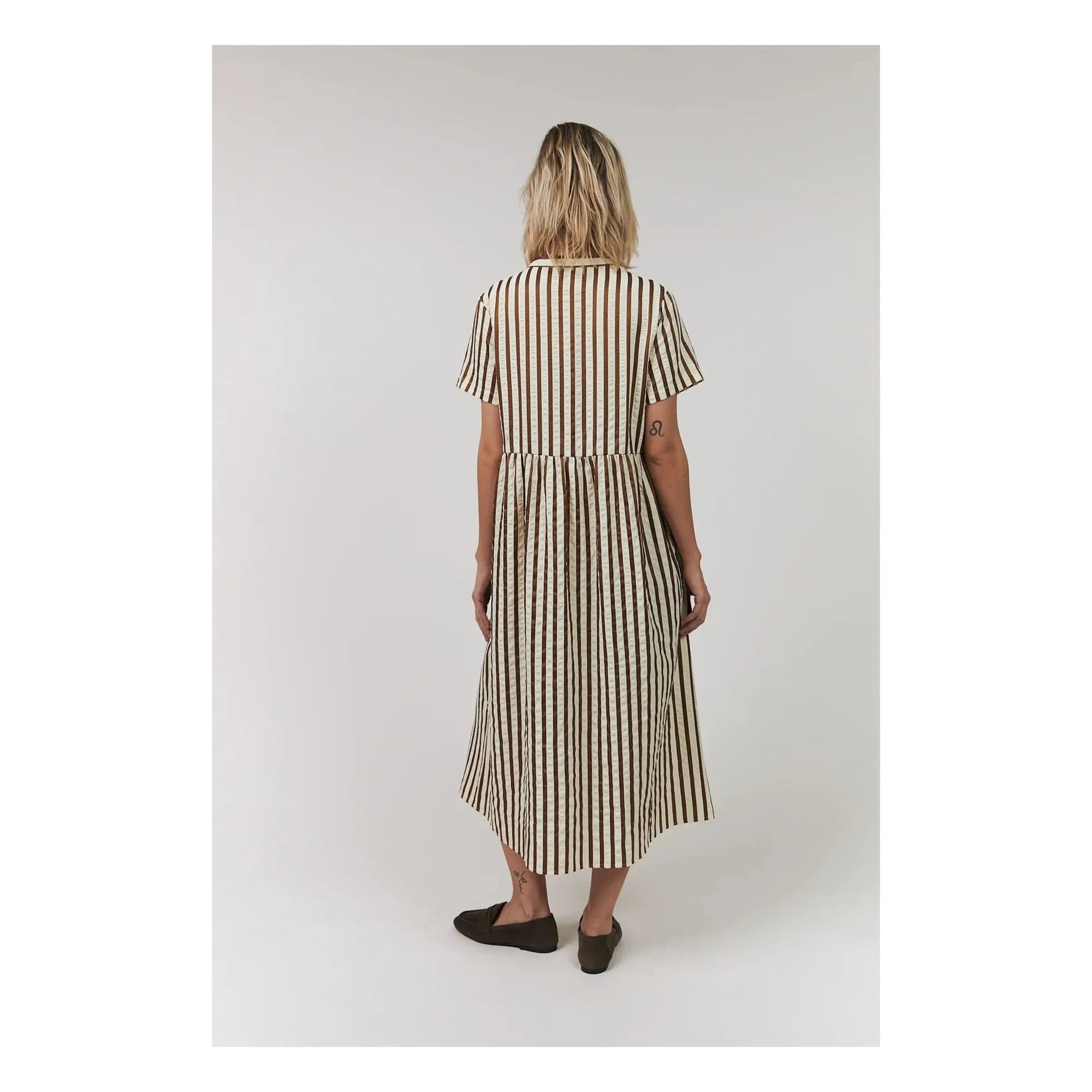 Lollys Laundry - Vestido Aliya Algodón | Moca