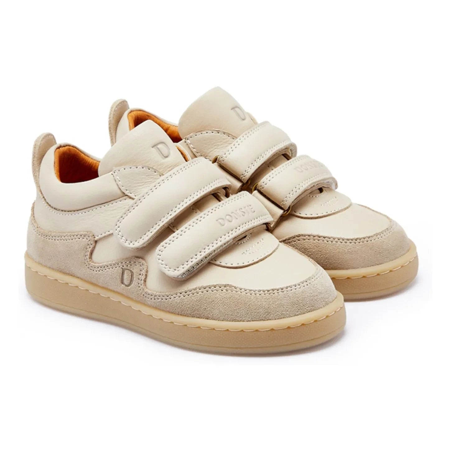 Donsje - Zapatillas Pesio de ante con arañazos | Crema