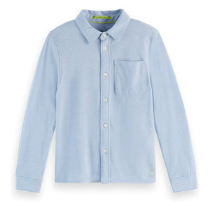 Scotch & Soda - Camisa de piqué bicolor | Azul