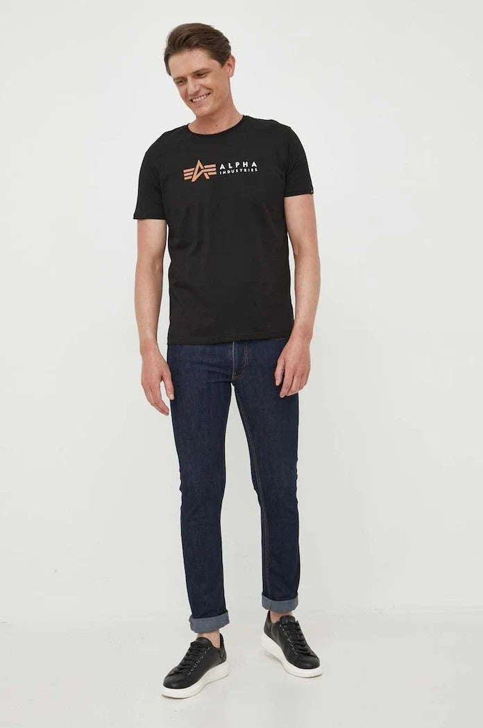 Camiseta de algodón Alpha Industries Label T 118502 03