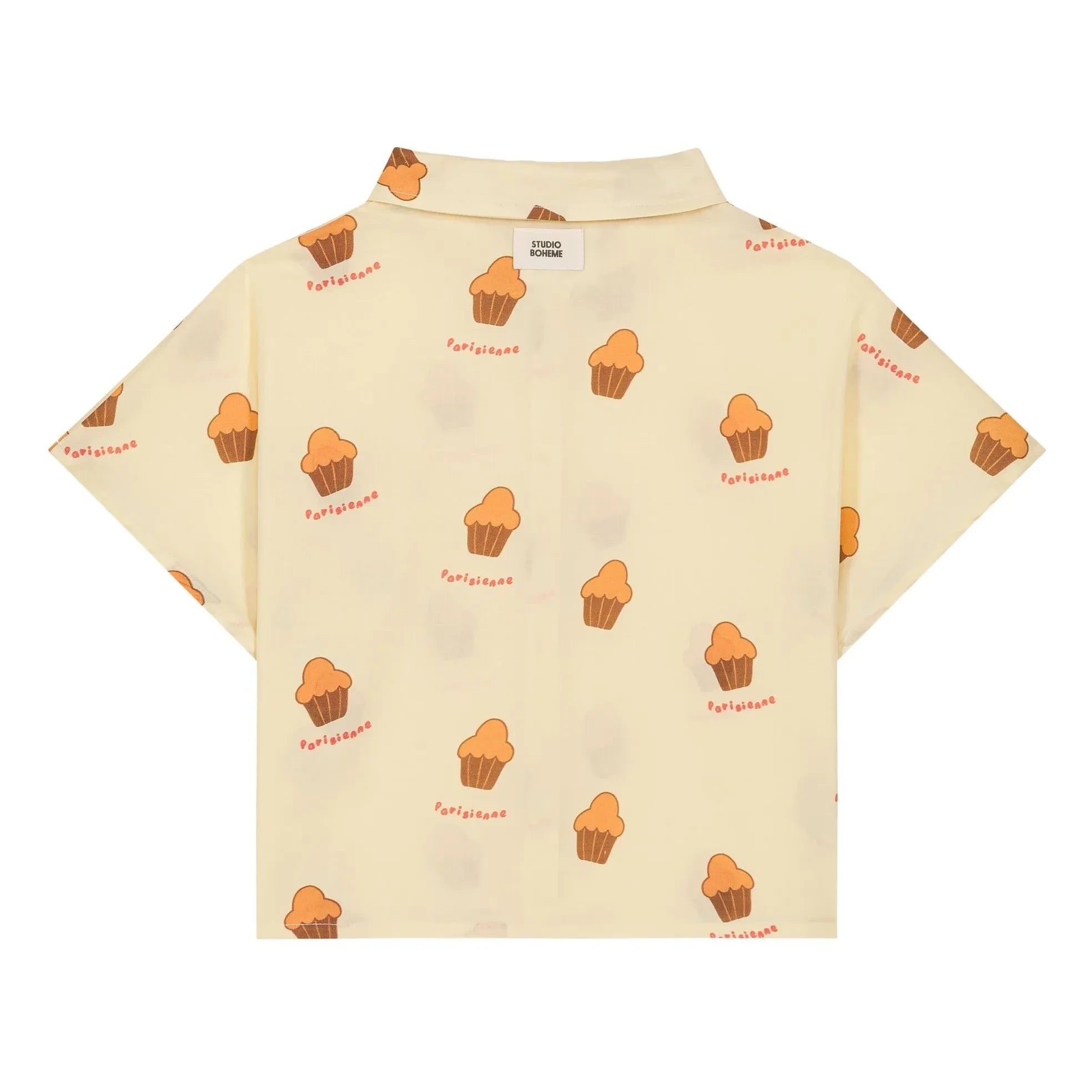 Studio Bohème - Camisa de algodón orgánico Voile Brioches | Amarillo claro