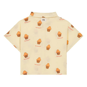 Studio Bohème - Camisa de algodón orgánico Voile Brioches | Amarillo claro