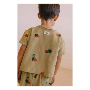Studio Bohème - Camiseta de Esponja de Algodón Orgánico Essential Watermelon | Caqui
