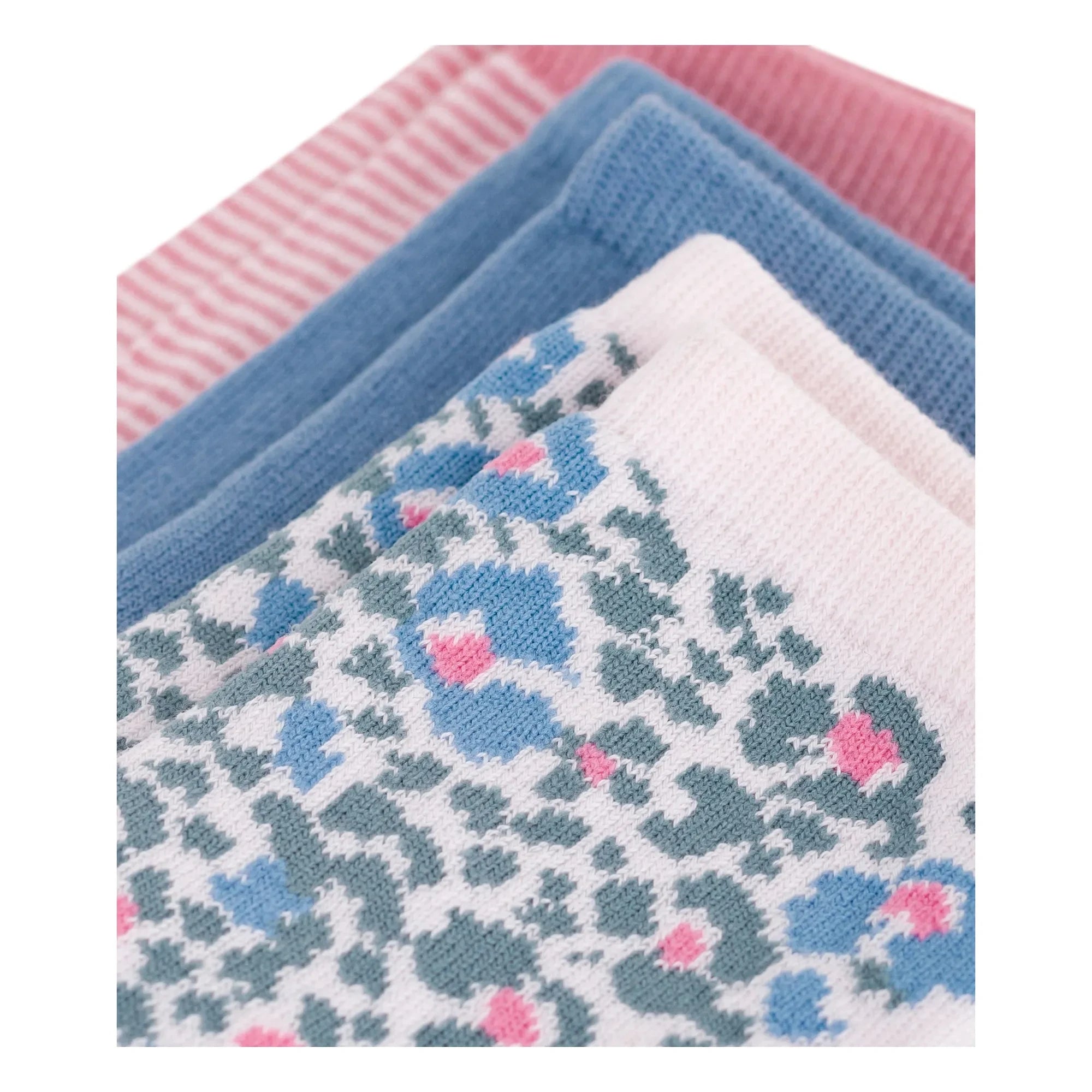 Petit Bateau - Set de 3 pares de calcetines con estampado floral | Rosa