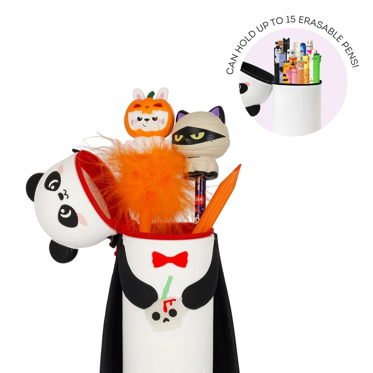 Legami - Panda Bam-Boo 2 en 1 Estuche de silicona para bolígrafos - Adorable