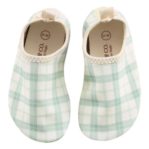 Grech & Co - Zapatos de agua de cuadros | Verde claro