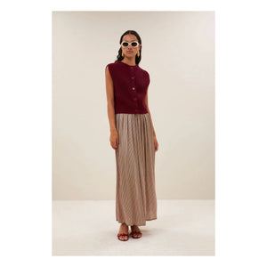 Falda a rayas Bar - Reva | Rosa/Rojo