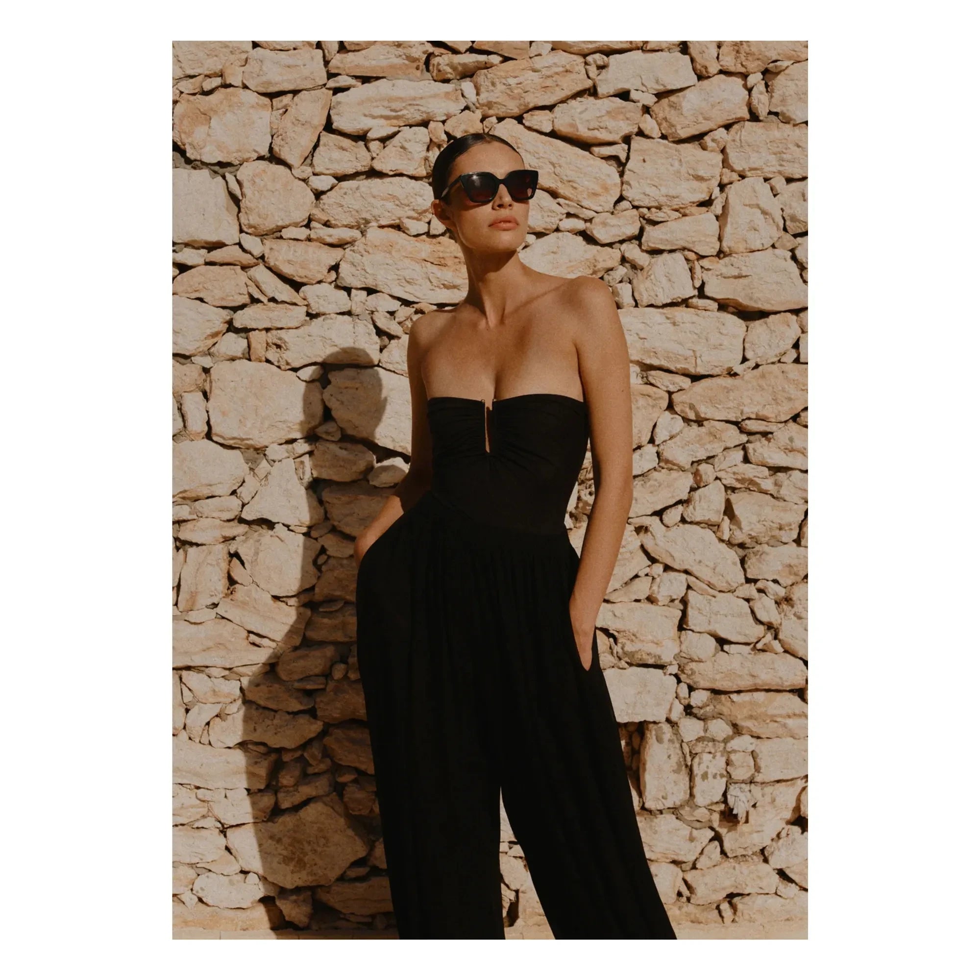 Vanessa Sposi - Traje de baño de una pieza Le Loop Metal | Negro