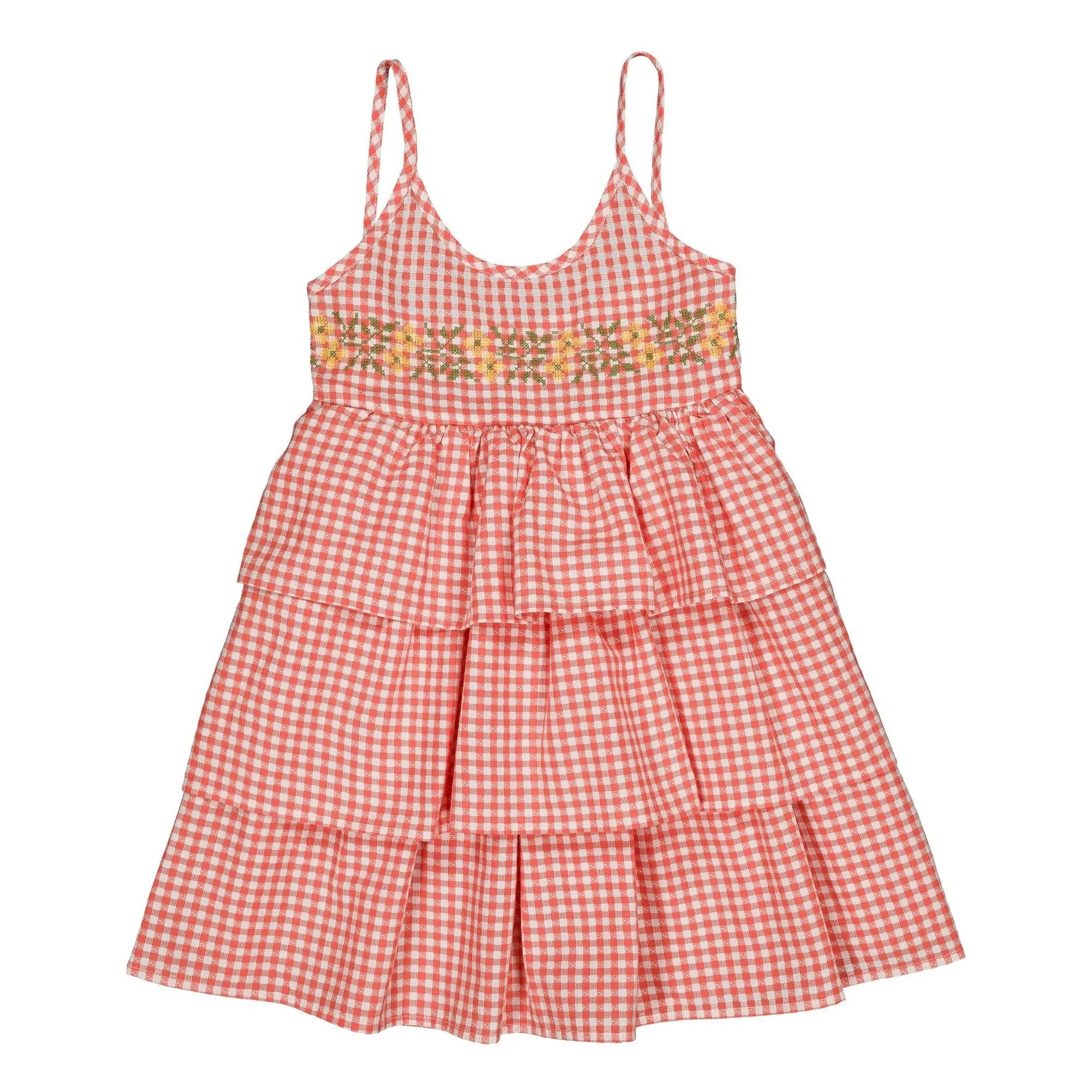 Hello Simone - Zora Vichy Vestido | Rojo