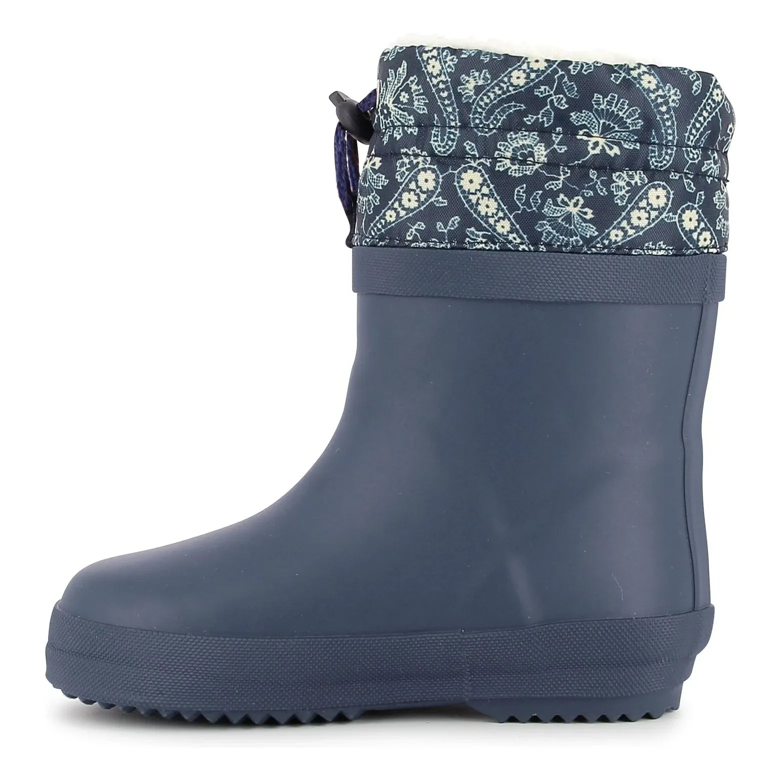 Bonton - Botas de agua de piel de oveja | Azul marino