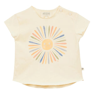 Arsène et Les Pipelettes - Camiseta de algodón orgánico Soleil | Crudo