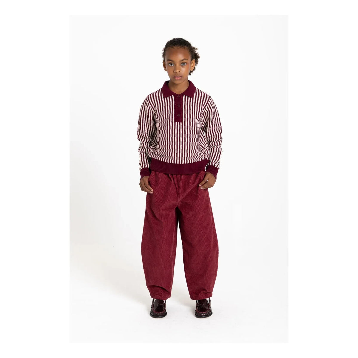 Smallable Kid - Pantalones Balloon Ginger | Rojo cereza