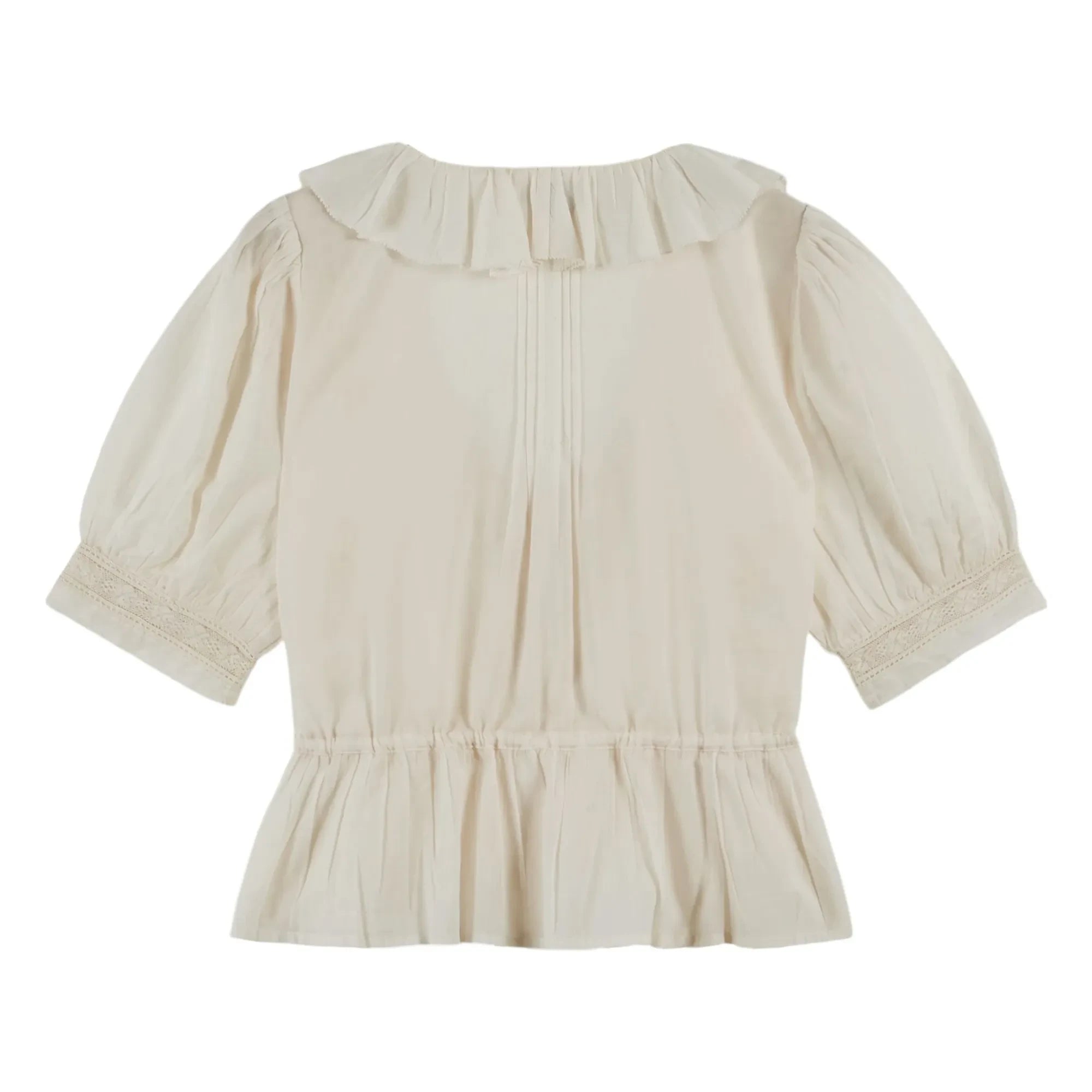 Emile et Ida - Blusa de algodón con volantes | Crema