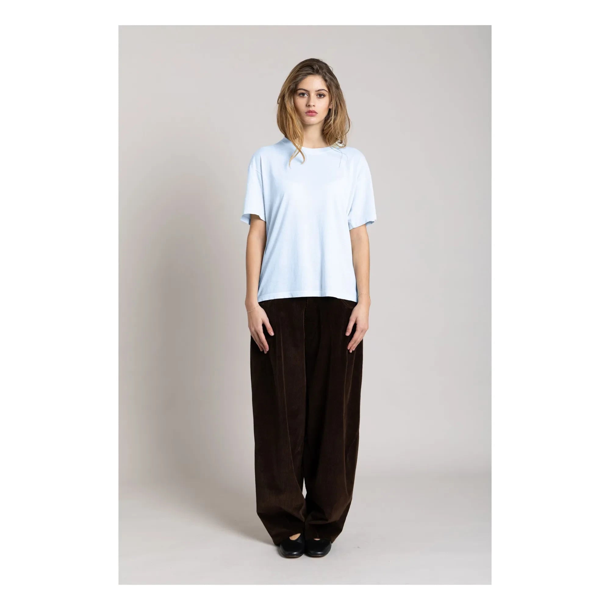 Smallable Woman - Camiseta de algodón orgánico Hana | Azul Hielo