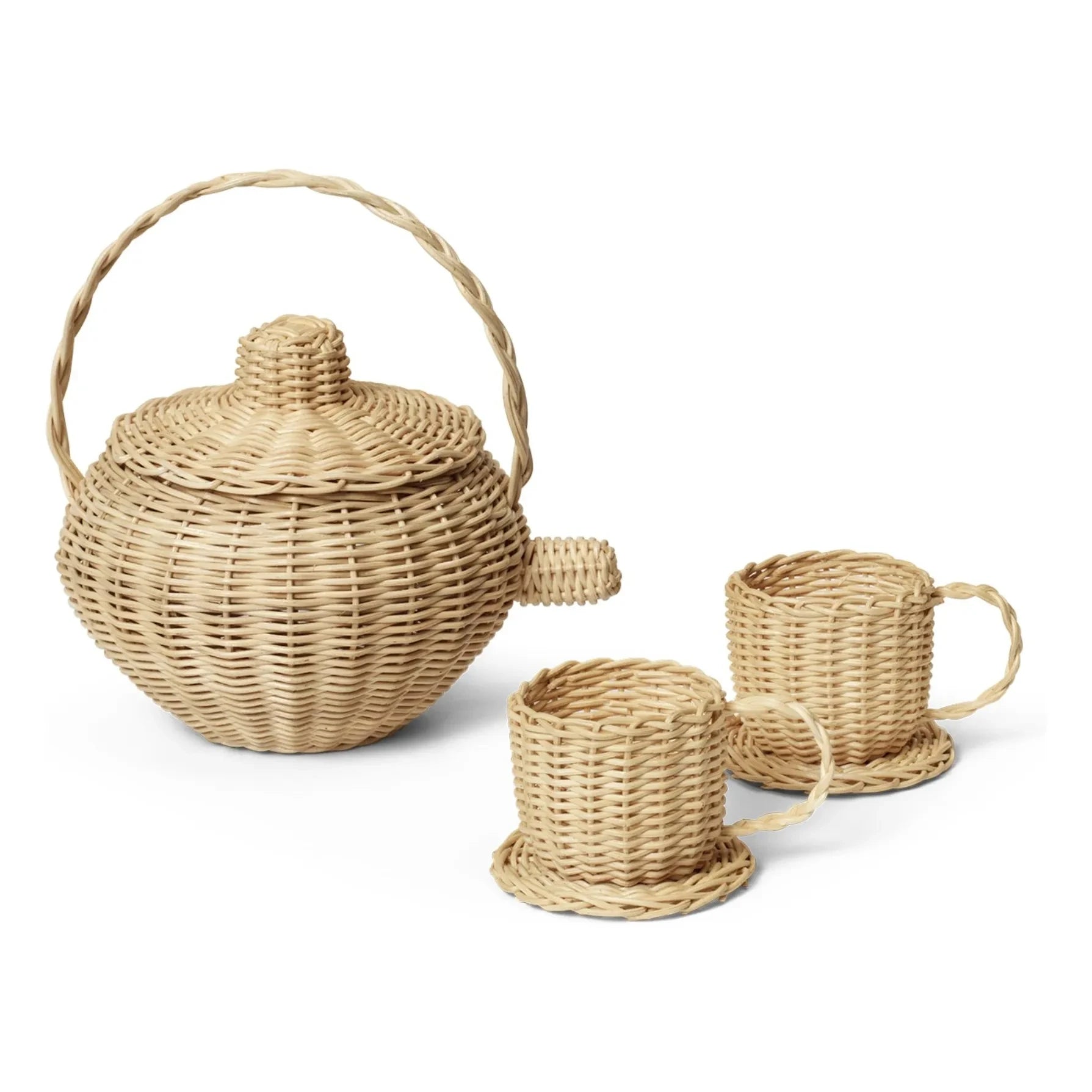 Ferm Living Kids - Juego de té de ratán | Natural
