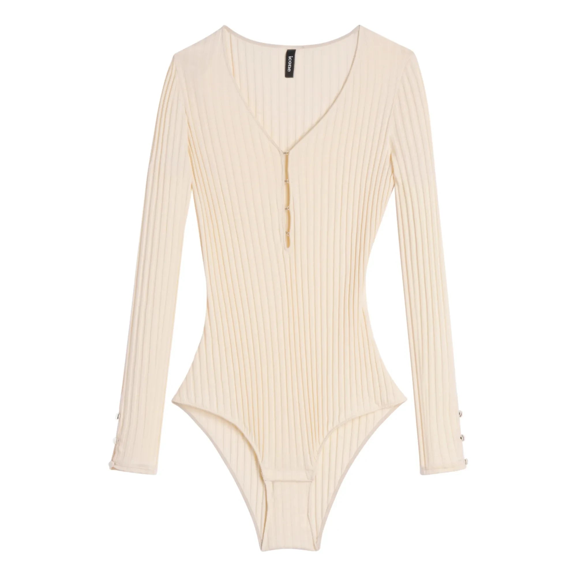 Icone - Claudia Body de Canalé de Algodón Orgánico | Crudo